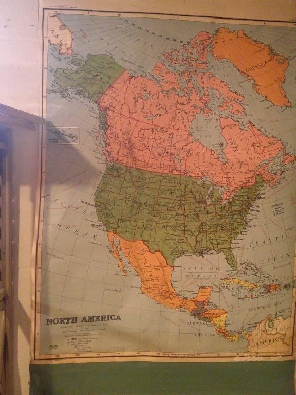 1954 North America Map
