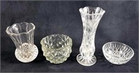 Lot of 4 Misc Pressed Glass Items
