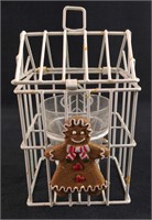 White Wire Gingerbread Candle Holder