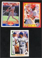 Lot of 3 Ken Griffey Sr Baseball Cards Circa 1980s