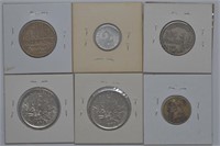 40 - Misc Foreign Coins in 2x2 Holders