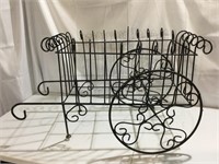 Decorative Metal Plant Cart, 21”T x 36”L x 17”W