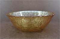 Indiana Glass Carnival Marigold Iridescent Bowl