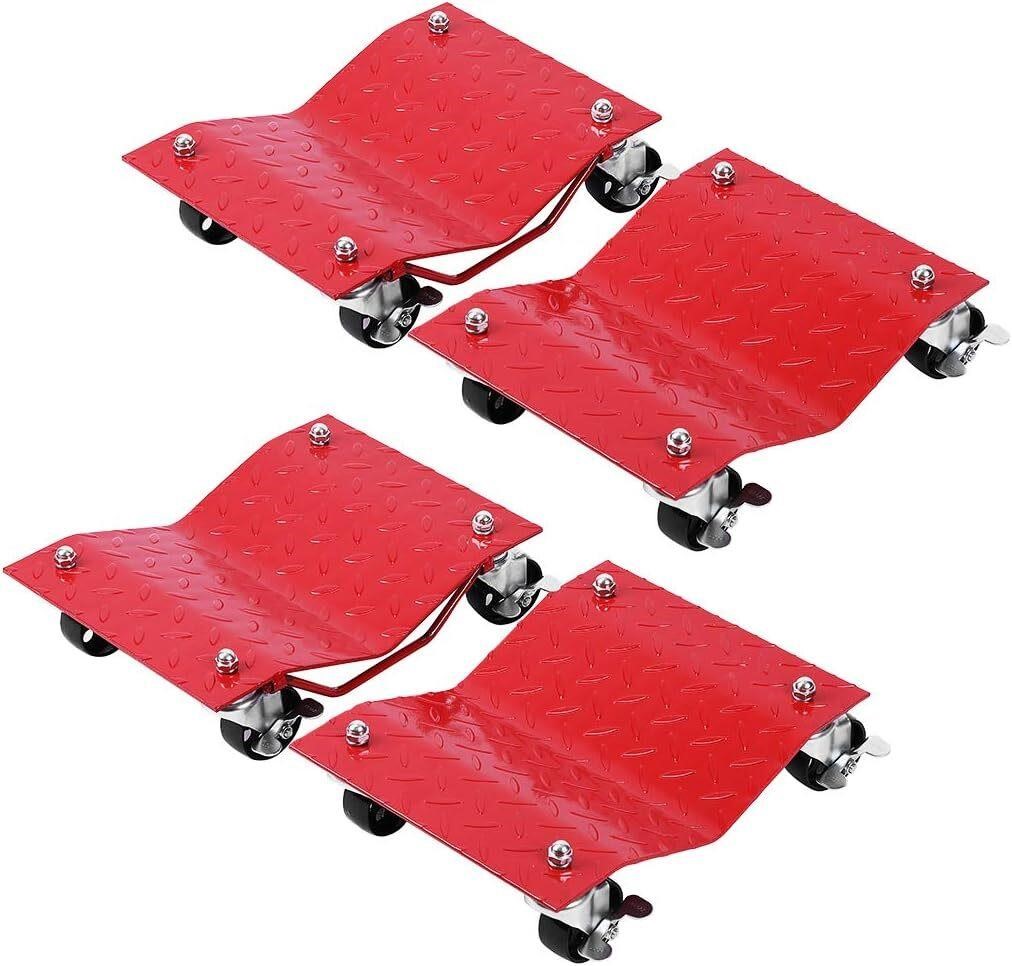 VIVOHOME 4 Tire Wheel Dolly 6000lbs 4 Red