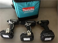 Makita 6 Piece 18V Li-Ion Drill Kit W/Bag