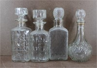 Vintage Crystal Glass Decanters