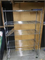 Metal Stainless Rolling Storage Racks 3" Casters