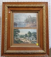 Old Castle & Farmlands Pictures in Antique Wood