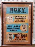 Vintage Roxys Theatre Venue Poster in Frame