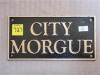 Cast Iron City Morgue Plaque