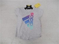 2-Pc Adidas Girl's 5 Set, T-shirt and Short Grey