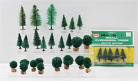 25 Pc Model Train Assorted Evergreen Tree Decor