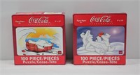 2pc Coca-Cola 100 Piece Puzzles