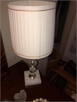 Pr of Vintage Crystal Lamps