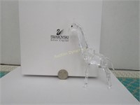 Swarovski Silver Crystal Giraffe w/box, ear damage
