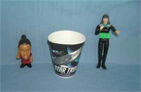Pair of vintage Star Trek figues and collector's c