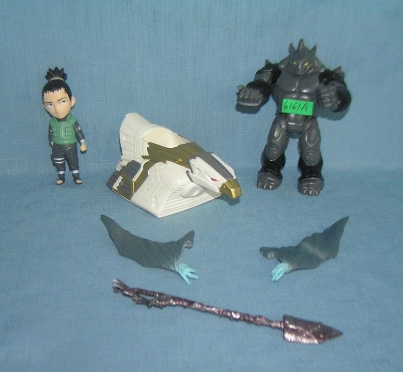Group of action figures and accessories