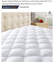 Queen Quilted Mattress Pad Cover