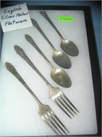 Group of antique English silver plated flatware