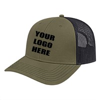 Custom Olive/Black Trucker Mesh Back Cap