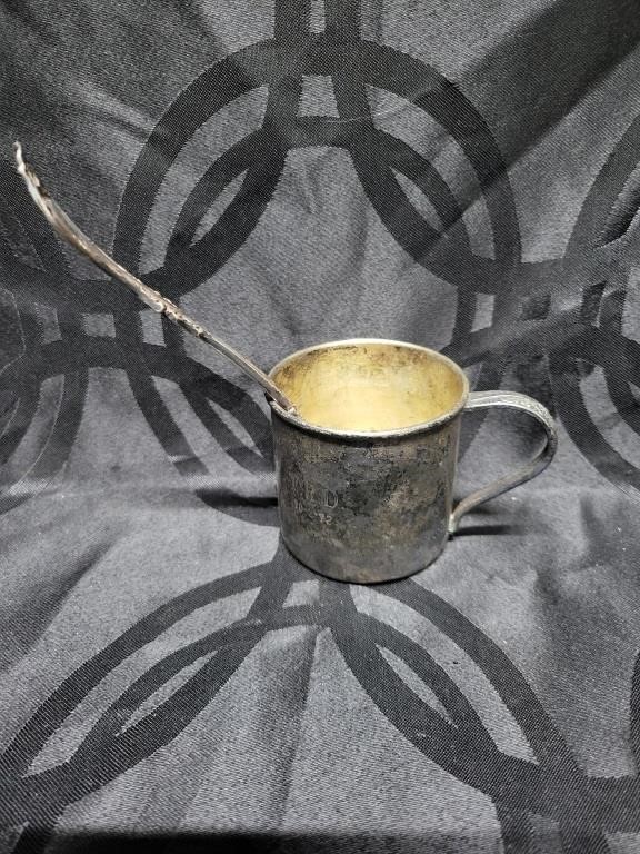 Silver Plated Cup & Fork