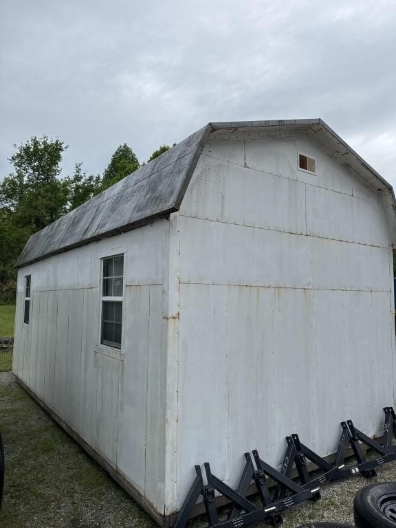 9 X 18 STORAGE SHED W/FRENCH DOORS ON 1 SIDE