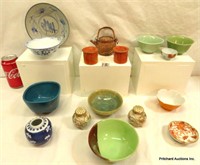 16 Pieces Orientalia Porcelain & Pottery Lot