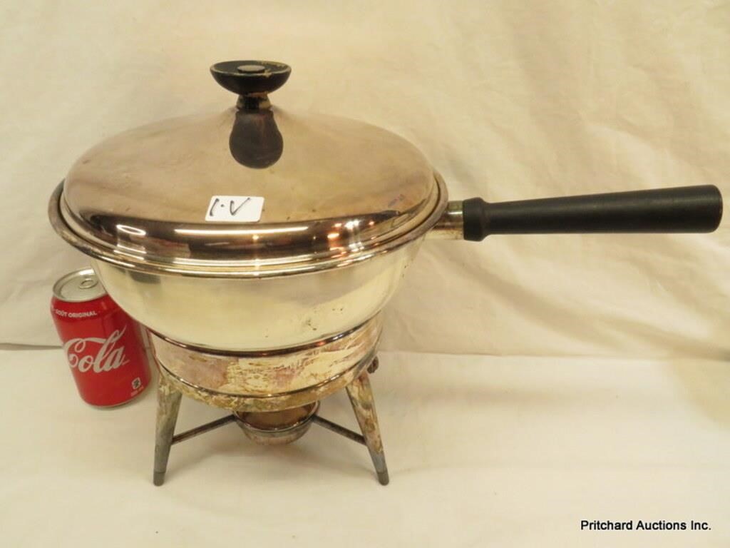 Vintage Silver Plate Chafing Dish