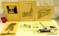 Collection Of 6 Scenic Sketches