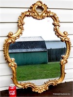 Large Ornate Heavy Gilt Frame Mirror