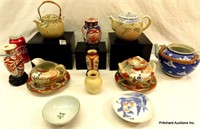 12 Piece Oriental Pottery & Porcelain Lot