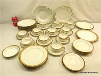45 Pieces Of Limoges Gold & White China Dinnerware