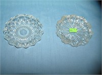 Pair of crystal dishes