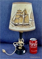MCM Child's Lamp Sailboats Shade