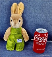 Steiff Bunny Stuffed Toy Made In Germany + Button