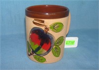 Italian made fruit decorated earthenware mug