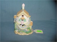 Porcelain decorated candy shop figurine