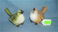 Pail of modern decorative birds