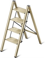4 Step Ladder  Aluminum  330 IBS  Gold  4-Step