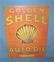 Golden Shell Auto Oil retro style advertising sign