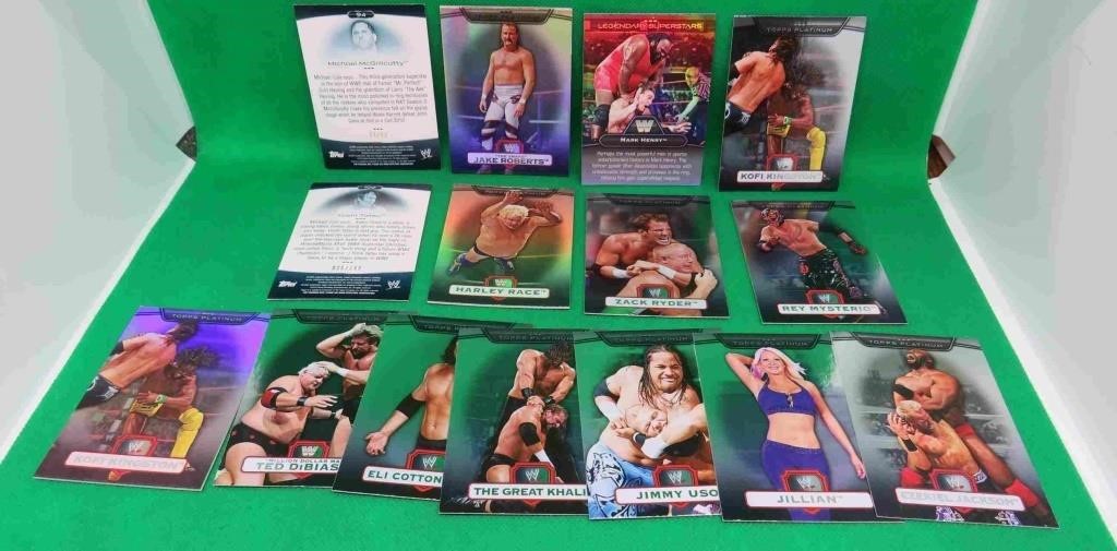 2010 Topps Wrestling Cards + 2x Stickers Goldberg+