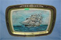 Flying cloud clipper ship all metal tray