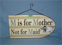 M is for Mother not for Maid decoration wall art s