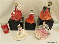 5 Female Royal Doulton Figurines