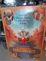1991 Fievel Goes West Movie Poster on Board