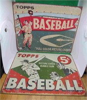 2x 12"x 16" Baseball Topps Metal Tin Signs