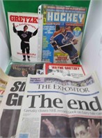 Wayne Gretzky Lot 3x Newspapers 1x Book 3x Magazin