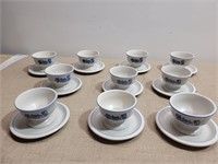 (10)  Dessert Cups and Saucers
