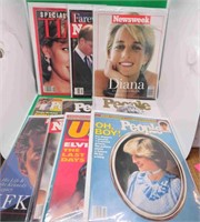 7x Magazines Royalty princess Diana JFK Jr. Elvis