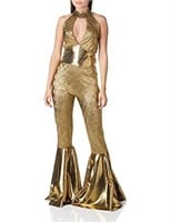 Costume Culture Women's Disco Diva Costume, Gold,